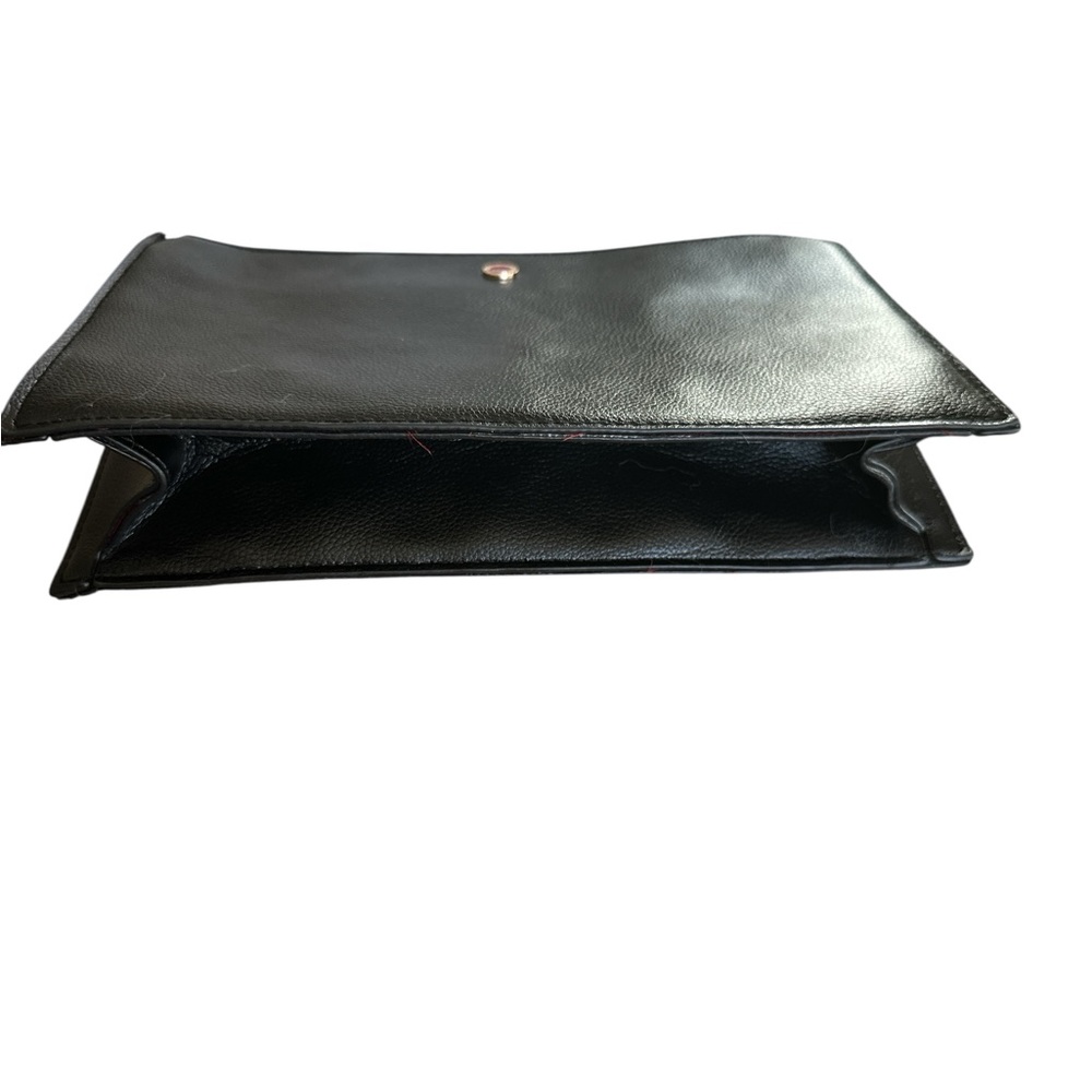 Bvlgari Black Leather Cosmetic Pouch Zip Clutch – Gold Logo Medallion - Picture 3 of 4